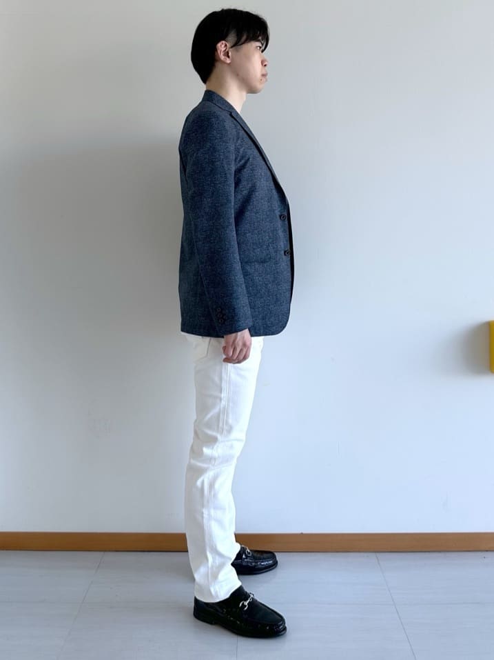 イッシーさんの「TAKEO KIKUCHI｜【抗菌防臭】COOL DOTS（R）ドビープリント ジャケット」を使ったコーディネート