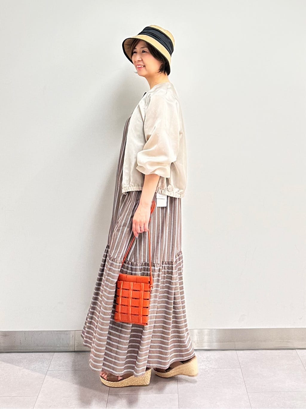みなこさんの「UNTITLED｜【接触冷感】ドレープリボンHAT」を使ったコーディネート
