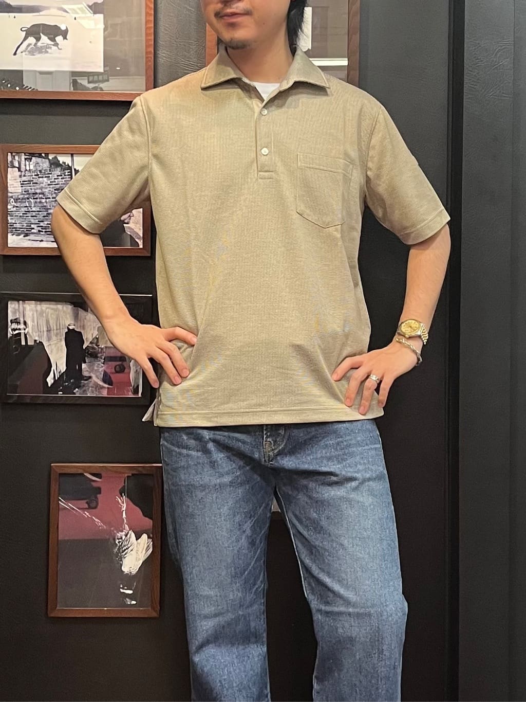 KUROさんの「TAKEO KIKUCHI｜【モンスターストレッチ】日本製 ウォッシュド デニムパンツ」を使ったコーディネート