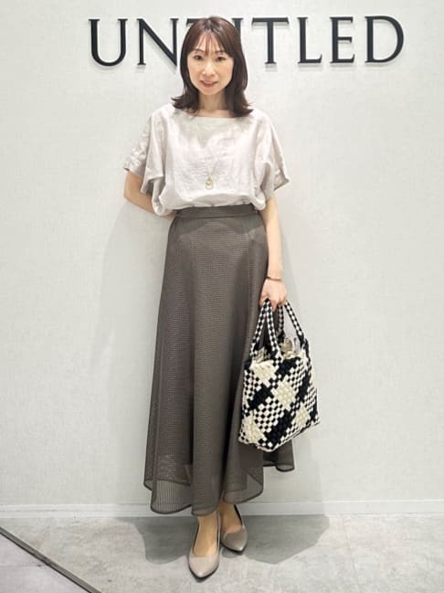 Miwaさんの「UNTITLED｜ライトダブルリングネックレス」を使ったコーディネート