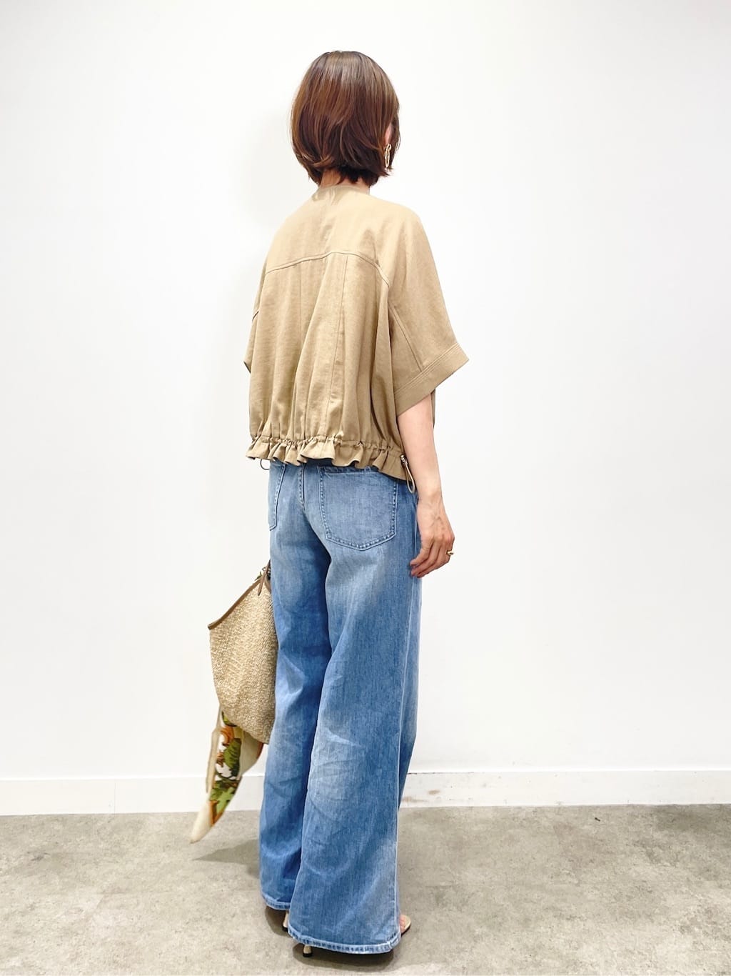 KAYOさんの「UNTITLED｜◆【SEADRAKE】ノーカラー半袖ブルゾン」を使ったコーディネート