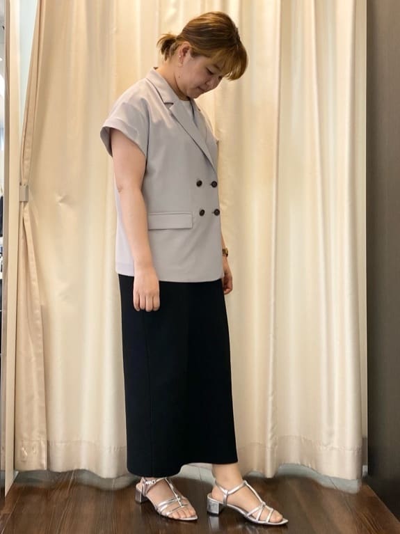 Ayaさんの「UNTITLED｜◆【セットアップ可能/接触冷感/イージーケア】リラクミスト　ハーフスリーブジャケット」を使ったコーディネート