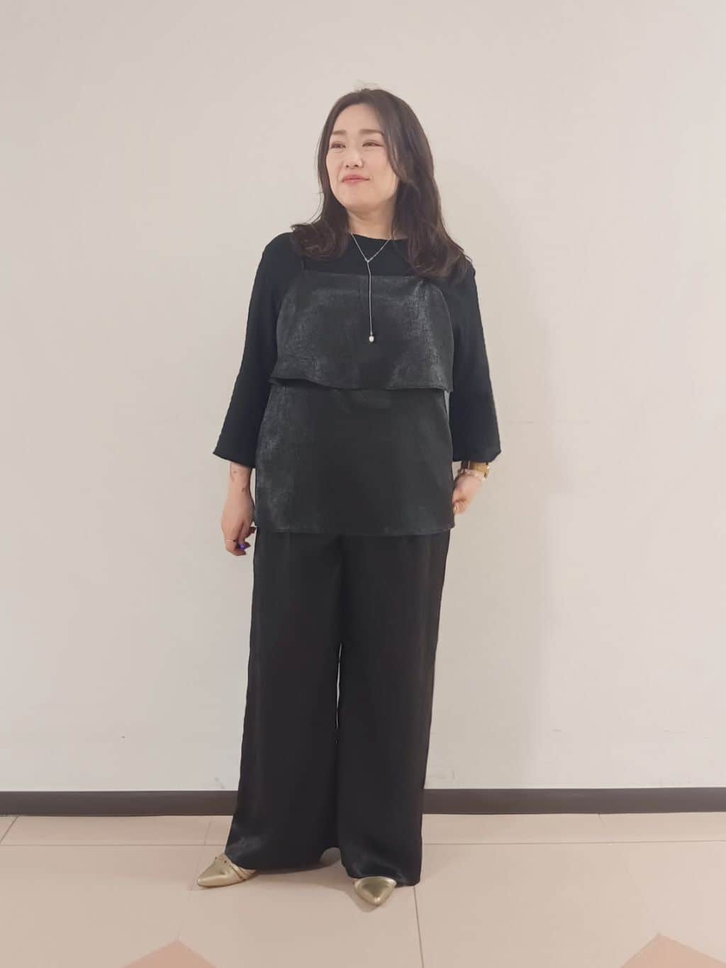 kaoさんの「INDIVI｜◆【2点セット／洗える】カセット服 キャミ＆ブラウス セットトップス」を使ったコーディネート