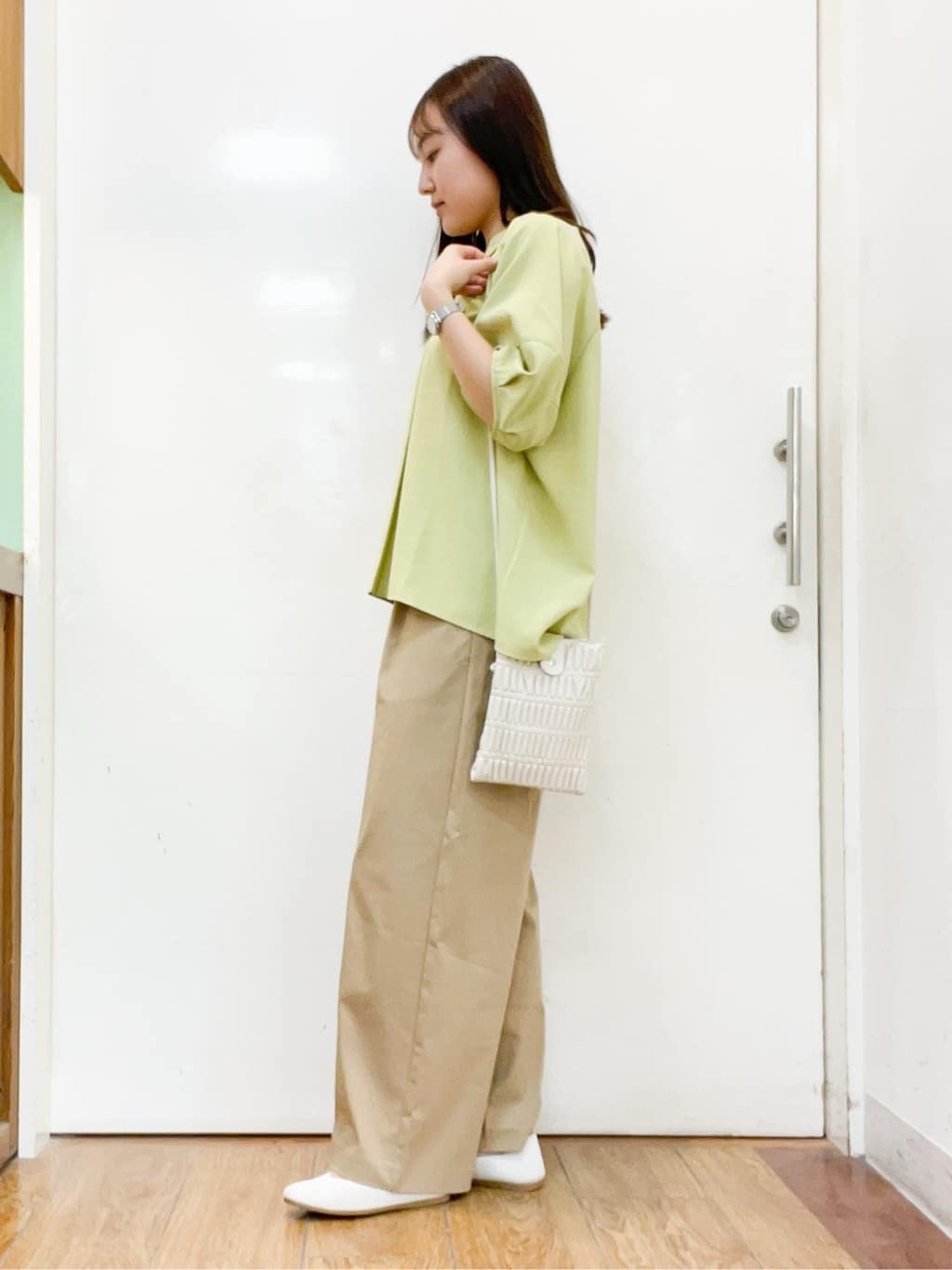 sakiさんの「SHOO･LA･RUE｜◆【洗える】透かし編みニットパンプス」を使ったコーディネート