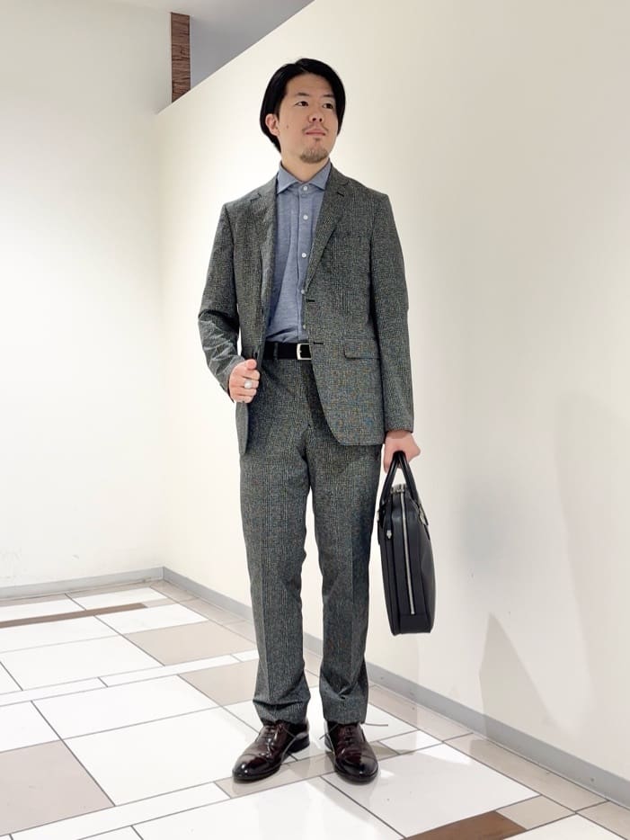 及川さんの「TAKEO KIKUCHI｜【抗菌防臭】COOL DOTS（R）ドビープリント ジャケット」を使ったコーディネート