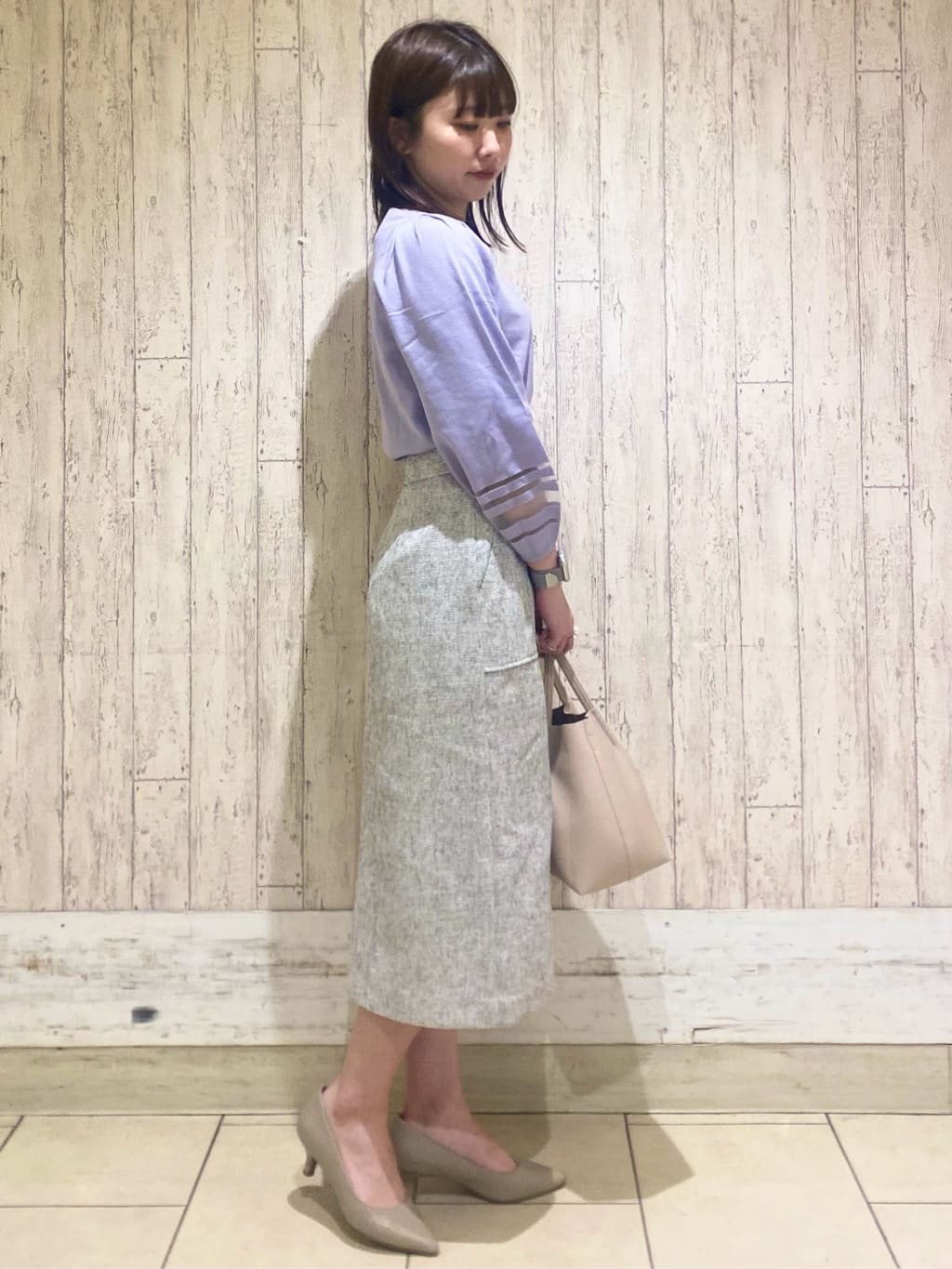 KARENさんの「index｜◆【抗菌防臭加工／低反発クッション】名品　ポインテッドトゥパンプス」を使ったコーディネート