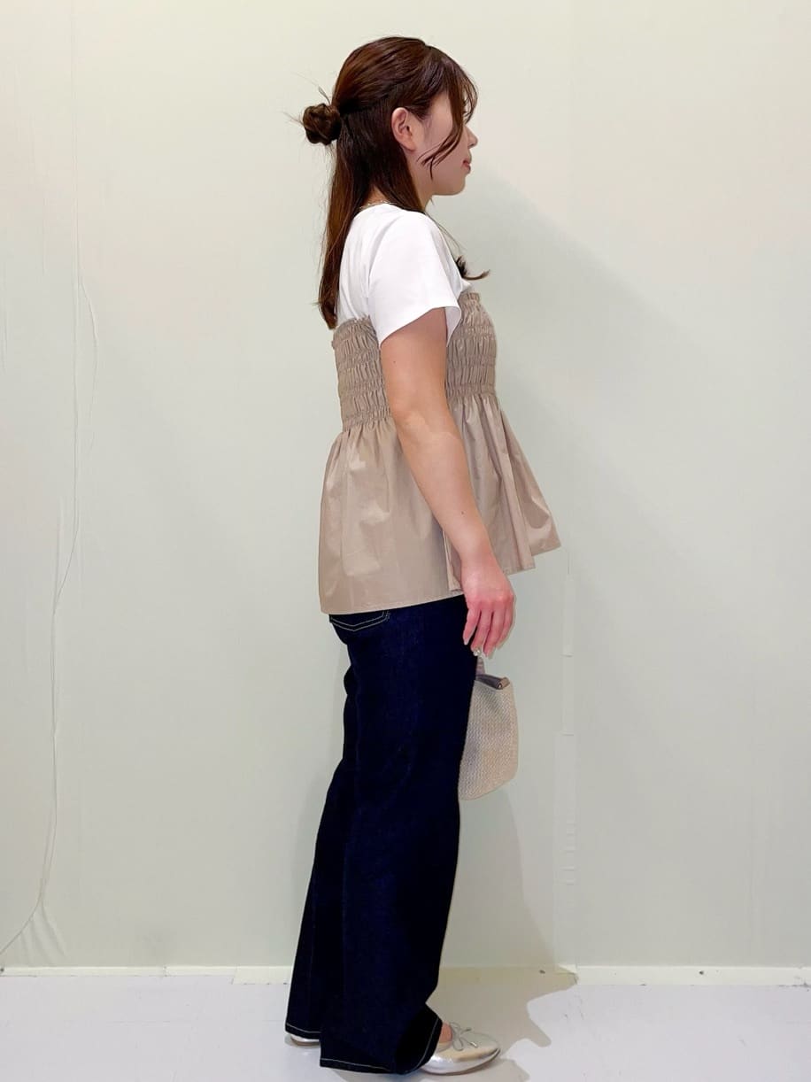 ayumiさんの「OPAQUE.CLIP｜《丈が選べる》ストレートデニムパンツ【洗濯機洗い可】」を使ったコーディネート