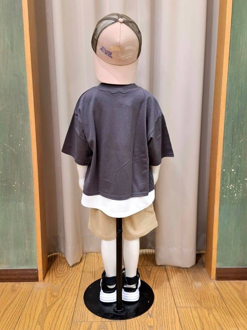 haruさんの「SHOO･LA･RUE｜◆【100-150cm】アソートプリント裾レイヤード五分袖Tシャツ」を使ったコーディネート