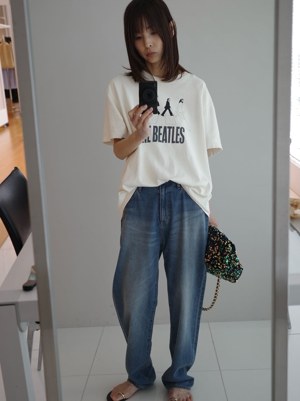 misaさんの「DRESSTERIOR｜【ウォッシャブル】テーパードコンフォートデニム」を使ったコーディネート