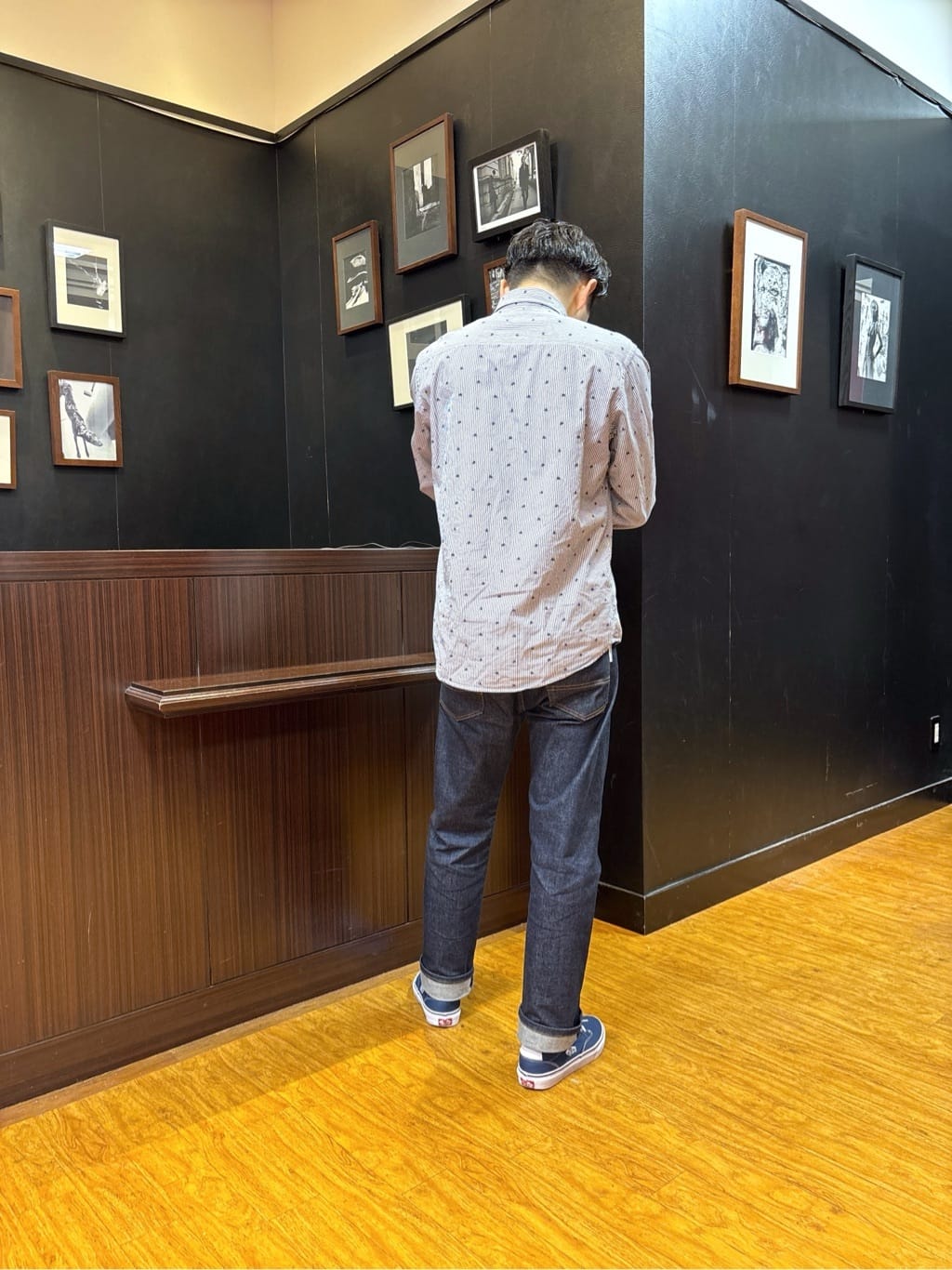 KEIさんの「TAKEO KIKUCHI｜ハットモチーフ ジャカード ストライプ シャツ」を使ったコーディネート
