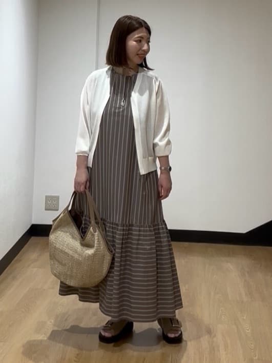 MIKIKOさんの「UNTITLED｜◆【洗える/夏ワンピ】ストライプワンピース」を使ったコーディネート