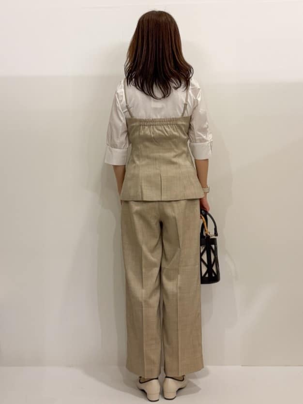 Satoさんの「OPAQUE.CLIP｜◆メランジビスチェ風ジレ／セットアップ対応可【洗濯機洗い可】」を使ったコーディネート