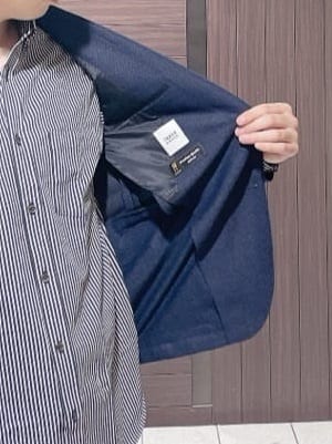 ToyoPさんの「TAKEO KIKUCHI｜【抗菌防臭/シーズンレス】シアサッカー ジャージシャツ」を使ったコーディネート
