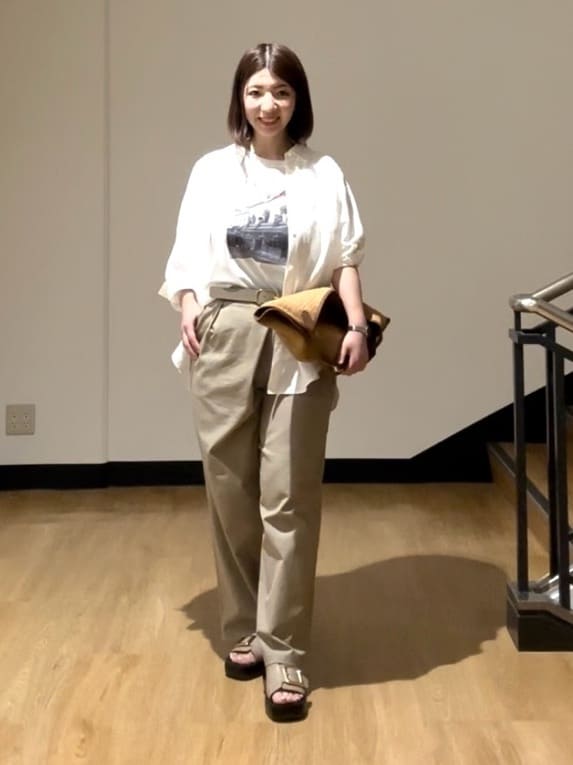 MIKIKOさんの「UNTITLED｜◆【セットアップ可能】フロントラップ ワイドパンツ」を使ったコーディネート