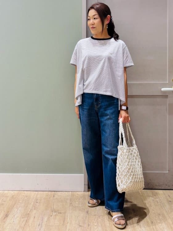 Komi☆さんの「grove｜【Lee&times;grove別注】WIDE DENIM PANTS」を使ったコーディネート