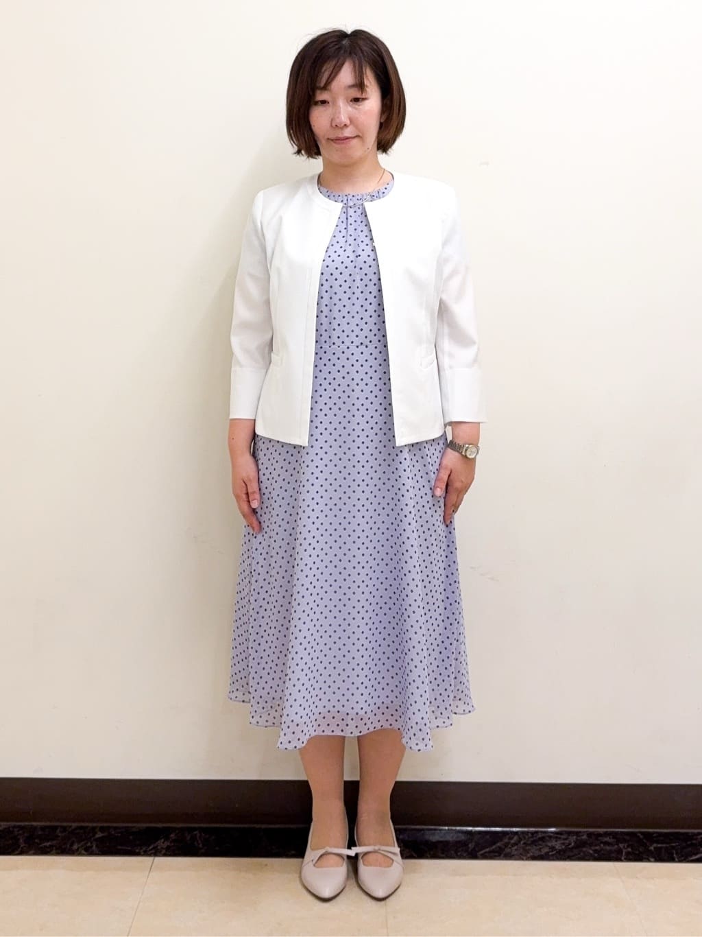 ミヨさんの「Reflect｜◆【夏SALE／WEB先行カラーあり／マシンウォッシュ可】コツキ幾何柄ワンピース」を使ったコーディネート