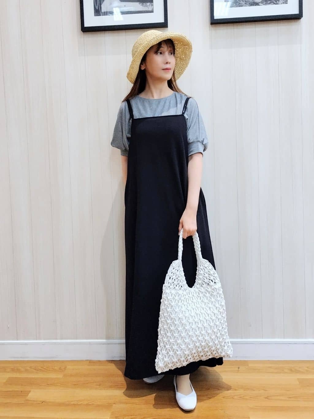yseさんの「SHOO･LA･RUE｜◆女性らしさ溢れる　フレアキャミワンピース」を使ったコーディネート