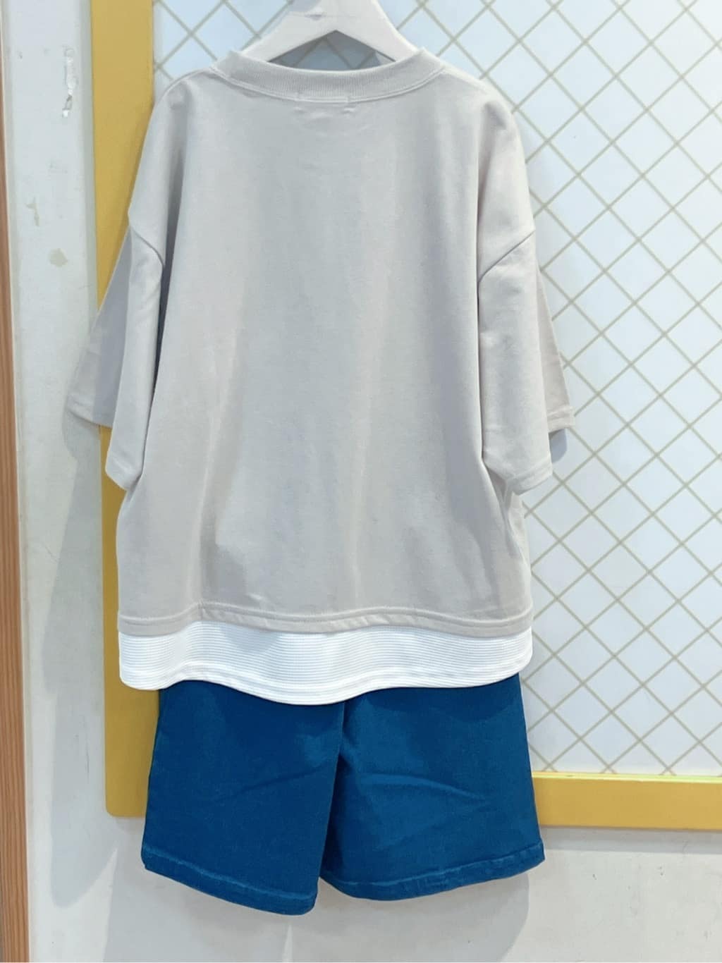 蒼さんの「SHOO･LA･RUE｜◆【100-150cm】アソートプリント裾レイヤード五分袖Tシャツ」を使ったコーディネート