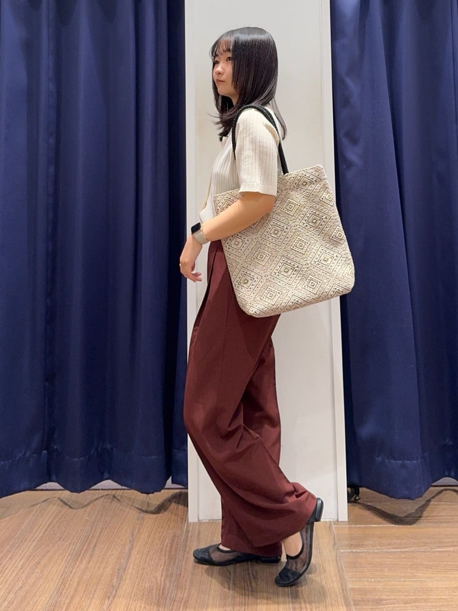 cherryさんの「THE SHOP TK｜◆リブニットポロシャツ【洗濯機OK】」を使ったコーディネート