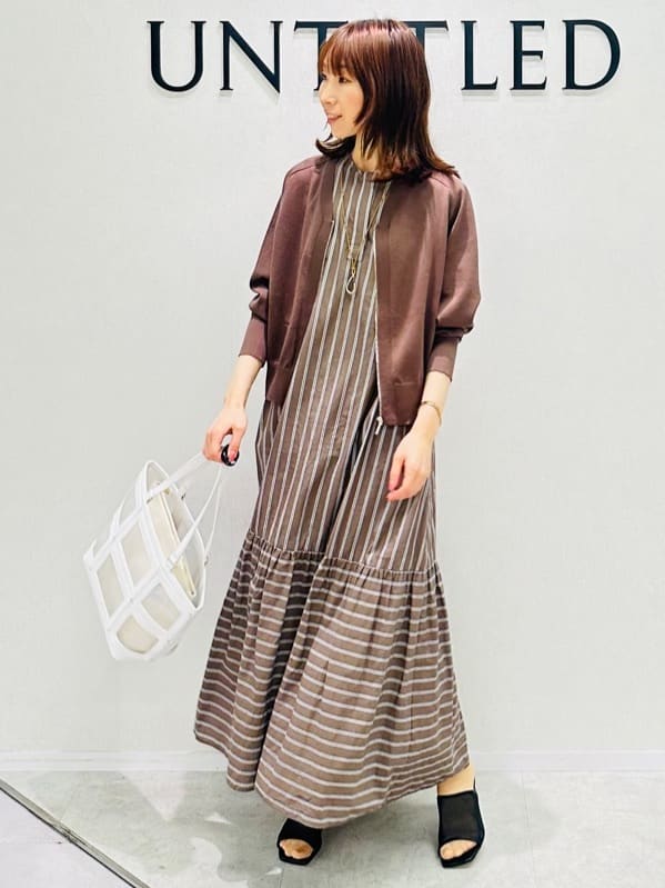 Miwaさんの「UNTITLED｜ライトダブルリングネックレス」を使ったコーディネート