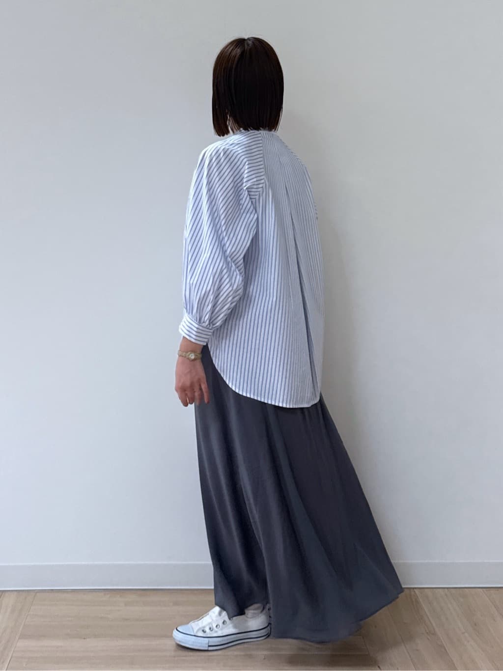 amiさんの「Reflect｜◆【夏SALE／E‐QUALITY／手洗い可】ストライプシャツ」を使ったコーディネート