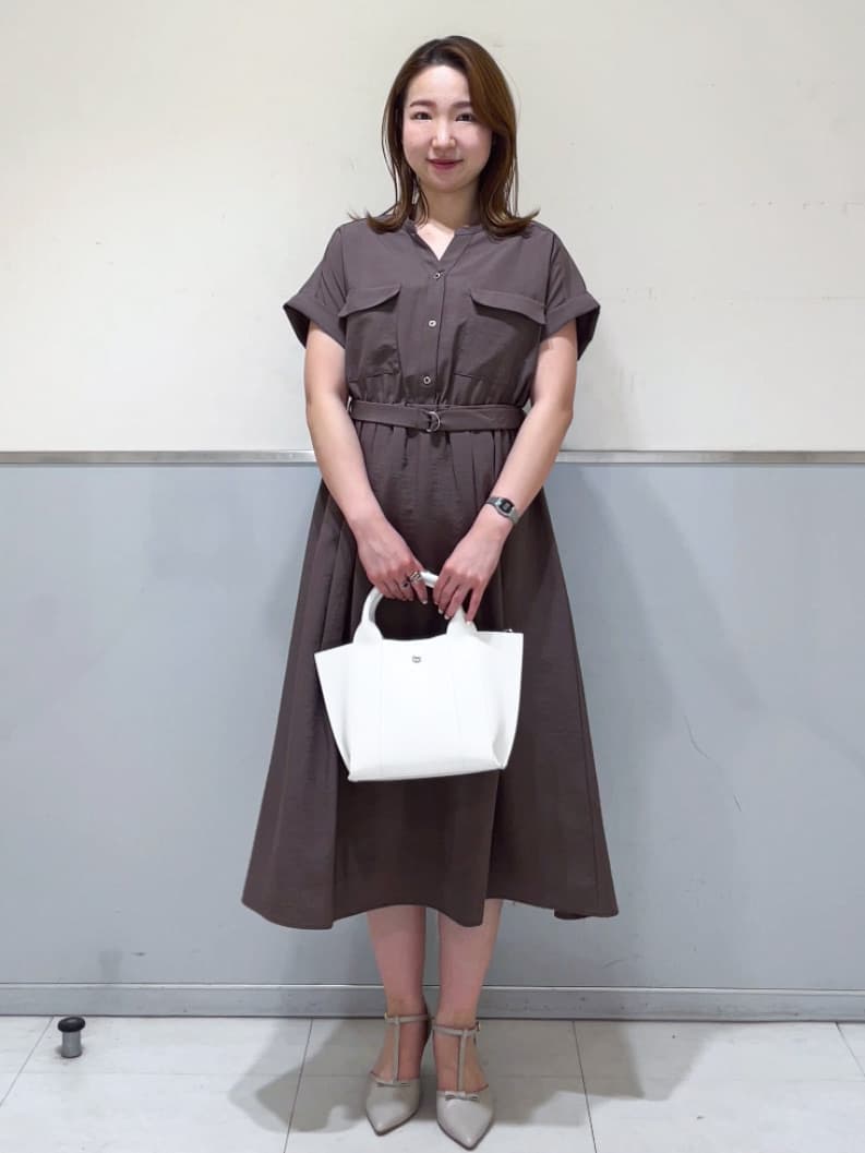 ミーさんの「index｜《7色展開／XS-LLサイズ》ダブルポケットスキッパーシャツワンピース【吸水速乾／防シワ／イージーア」を使ったコーディネート