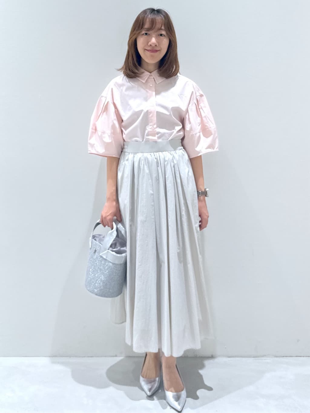 yukaさんの「OPAQUE.CLIP｜◆バスケット調デザインテープミニトートバッグ」を使ったコーディネート