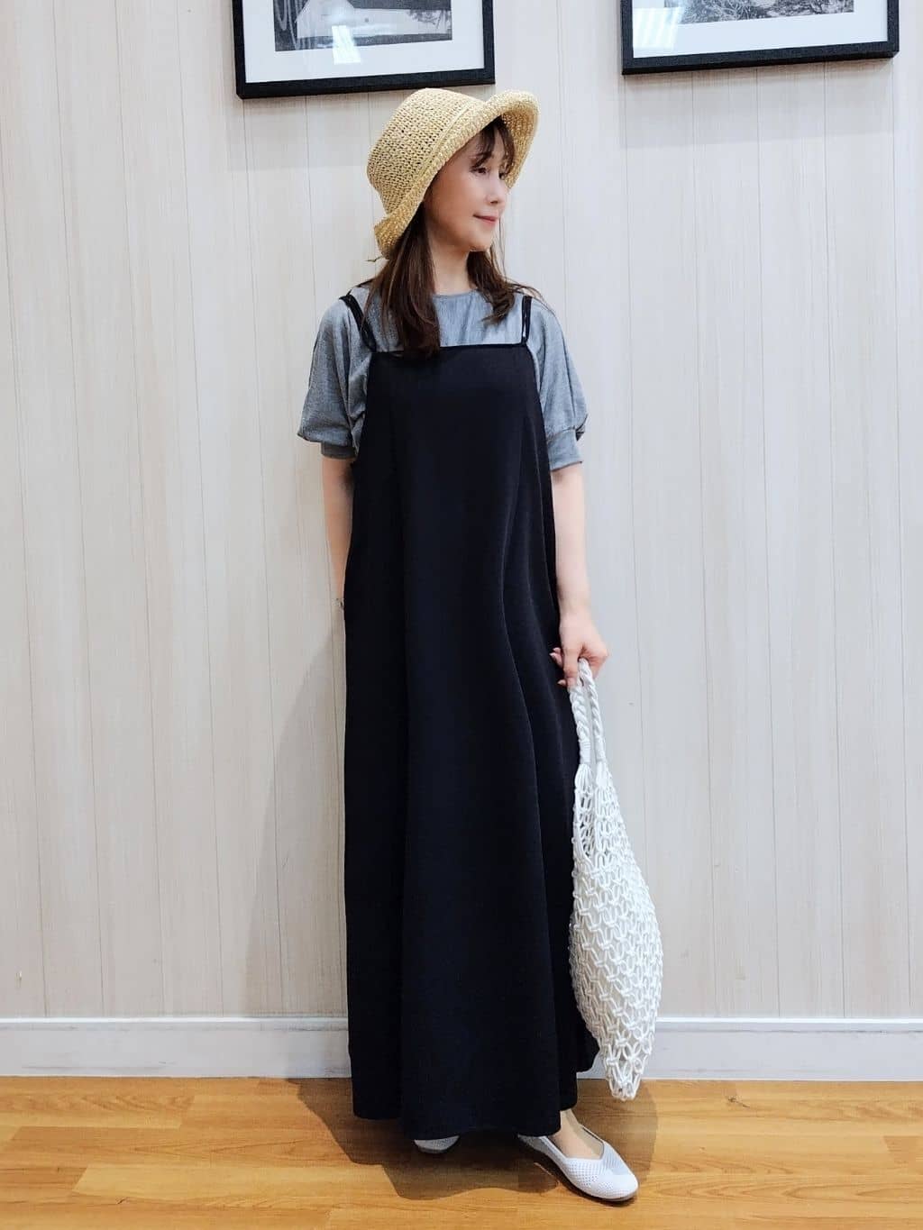 yseさんの「SHOO･LA･RUE｜◆女性らしさ溢れる　フレアキャミワンピース」を使ったコーディネート
