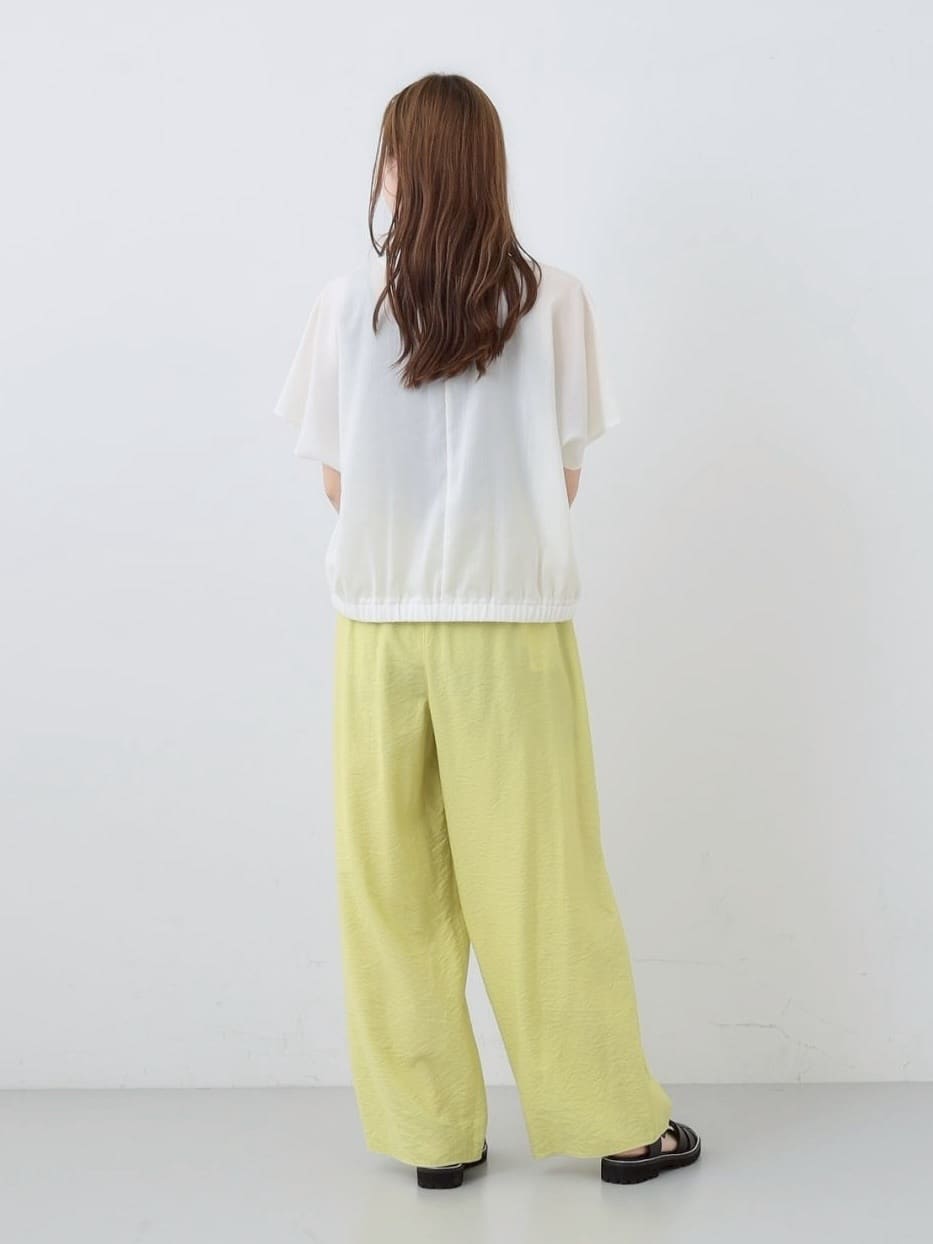 mitsukiさんの「INDIVI｜【洗える／UVケア／SETUP可能】ドロストワイドパンツ」を使ったコーディネート