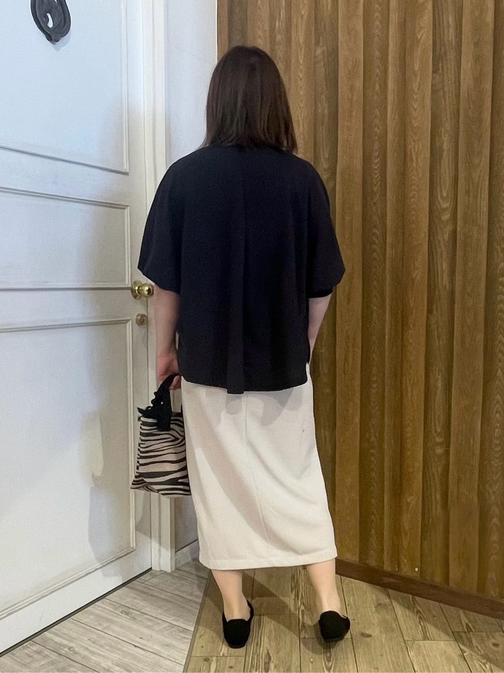 ちえさんの「SHOO･LA･RUE｜◆【洗える/S-LL】体型カバーにも ゆるりと着られる ドルマントップス」を使ったコーディネート