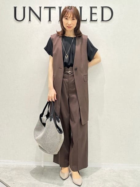 Miwaさんの「UNTITLED｜ライトダブルリングネックレス」を使ったコーディネート
