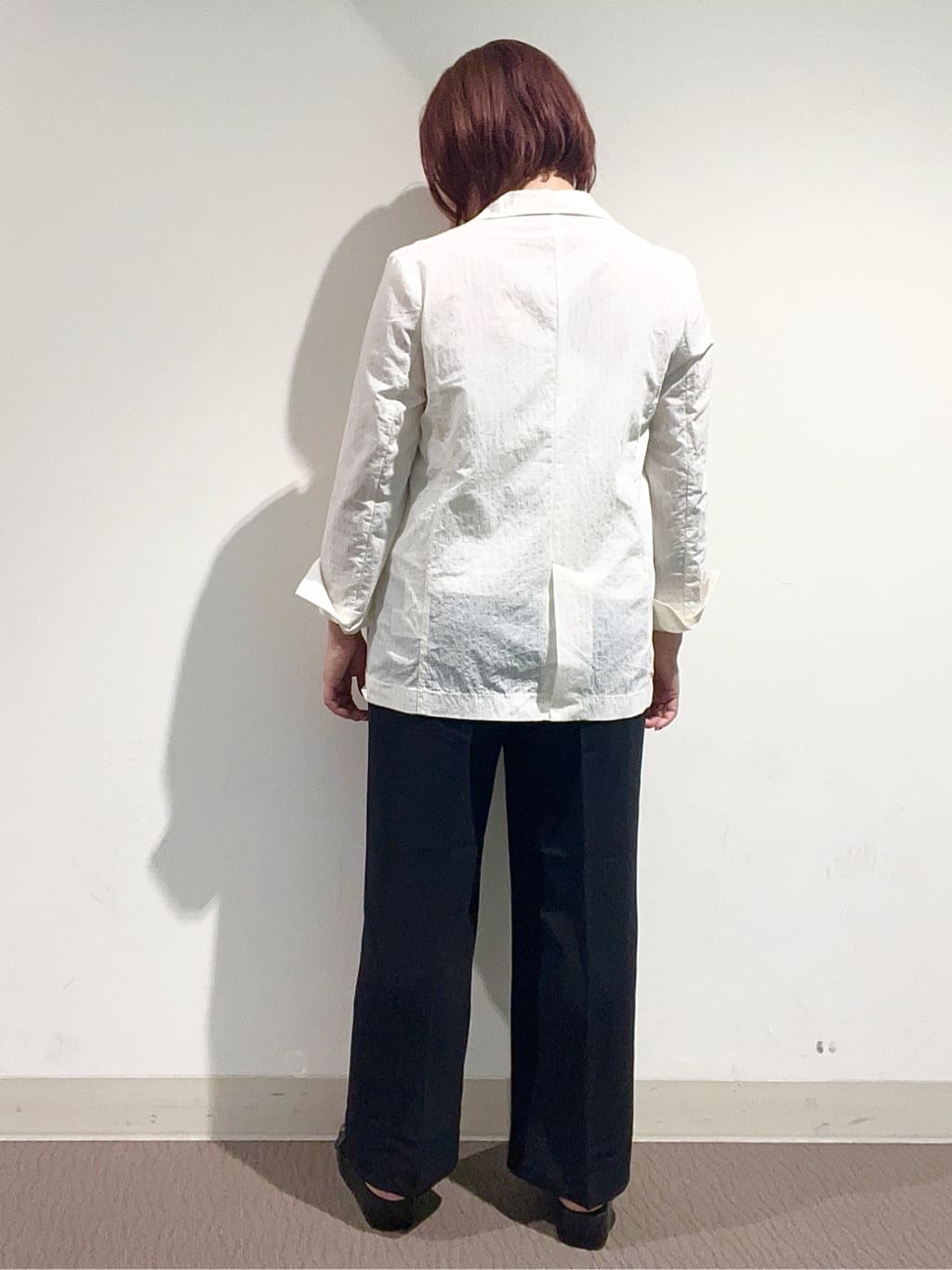 のん.Yさんの「OPAQUE.CLIP｜◆シアーストライプテーラードジャケット【洗濯機洗い可】」を使ったコーディネート