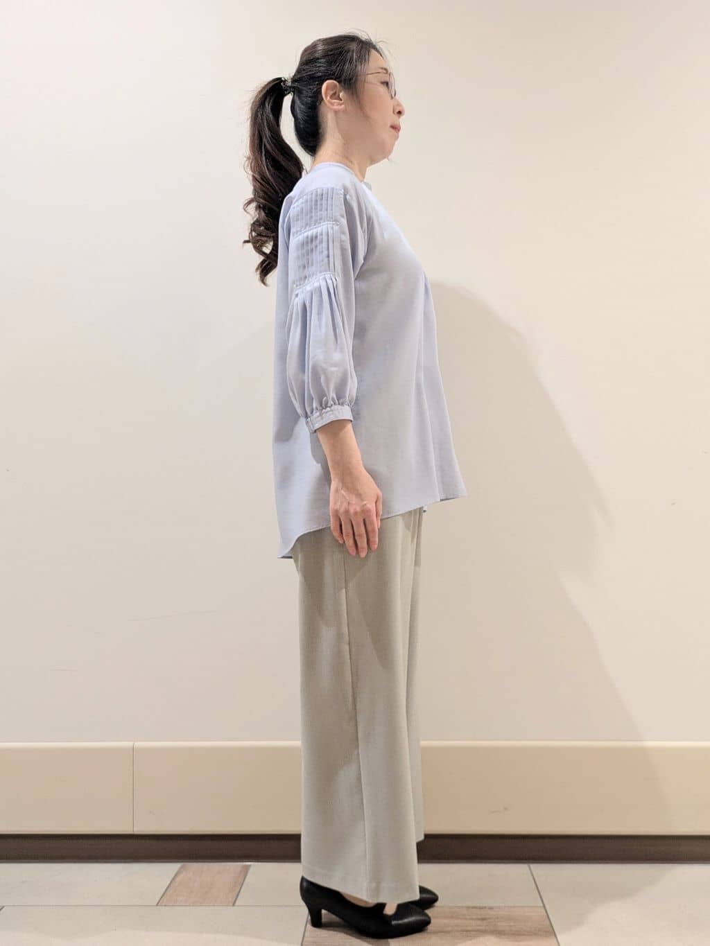 imamiさんの「Reflect｜◆【洗える】オフボディシャツブラウス」を使ったコーディネート