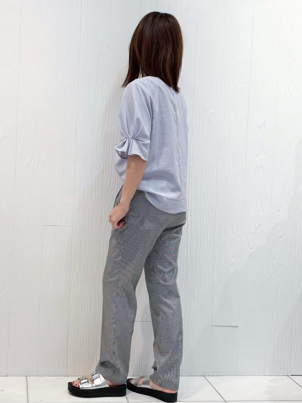 mさんの「index｜《8色展開／XS-LLサイズ》タックパフスリーブブラウス【洗濯機洗い可／吸水速乾／防シワ／抗ピル】」を使ったコーディネート