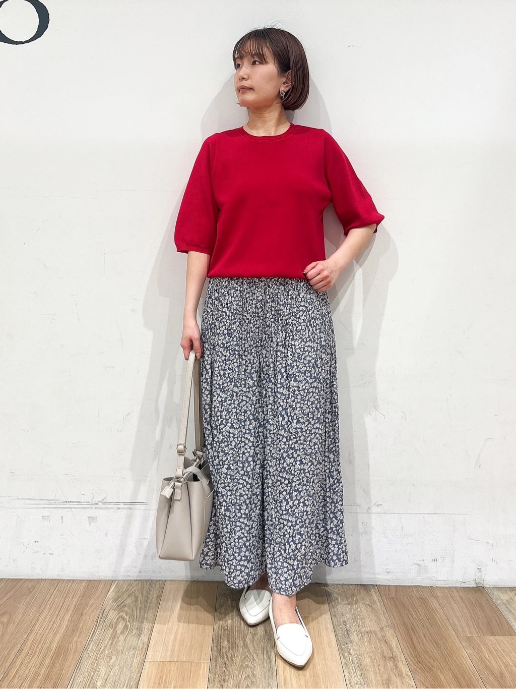 山さんさんの「grove｜ひんやり多機能・やわらかドライタッチ五分袖プルオーバー」を使ったコーディネート