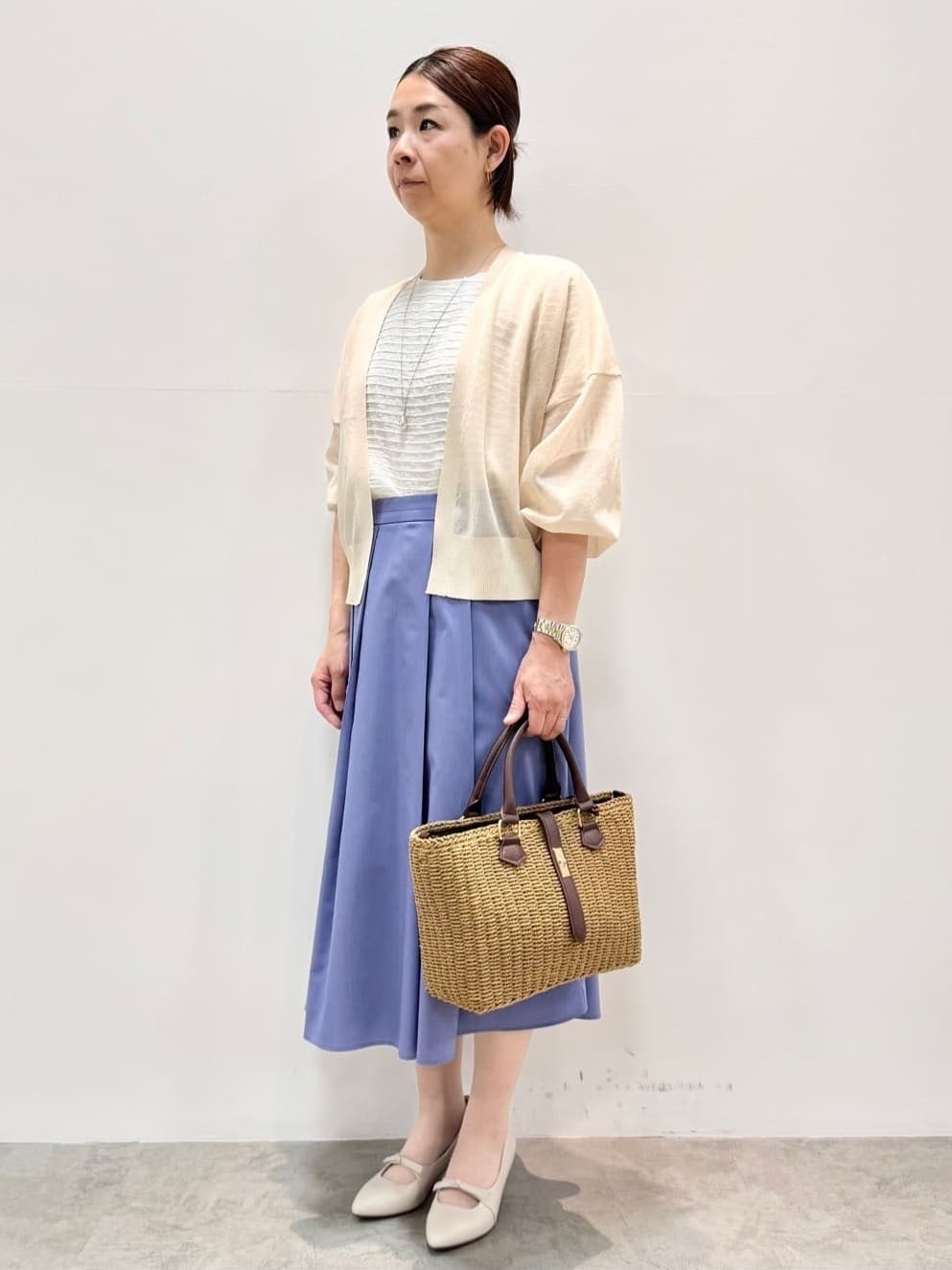koyaさんの「Reflect｜◆【夏SALE／手洗い可】トゥインクルボーダーブラウス」を使ったコーディネート
