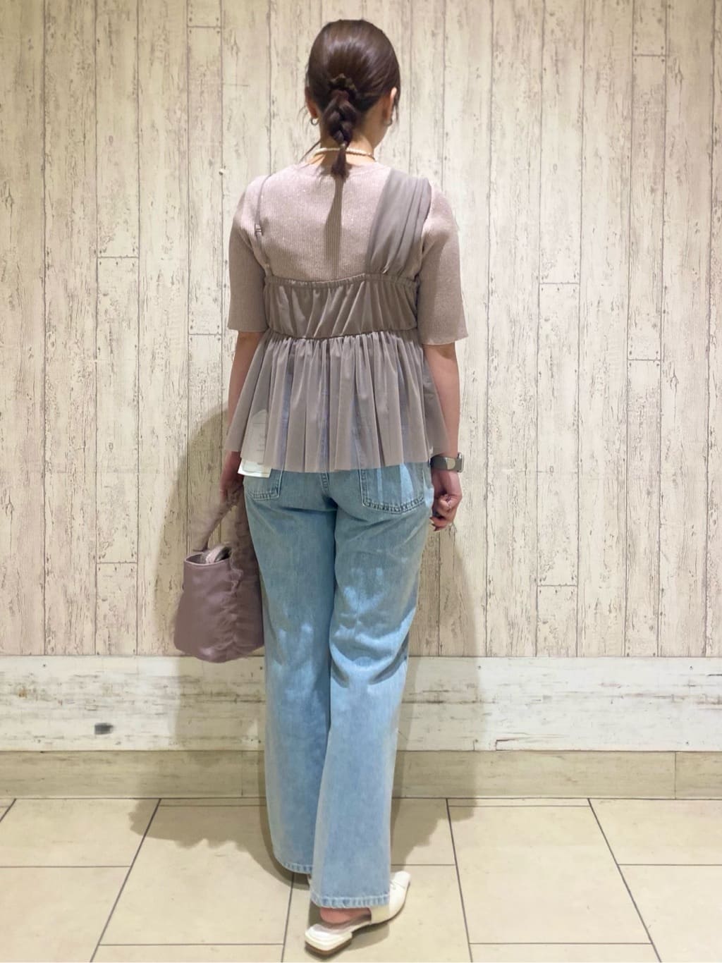 KARENさんの「index｜《丈が選べる》ストレートデニムパンツ【洗濯機洗い可】」を使ったコーディネート
