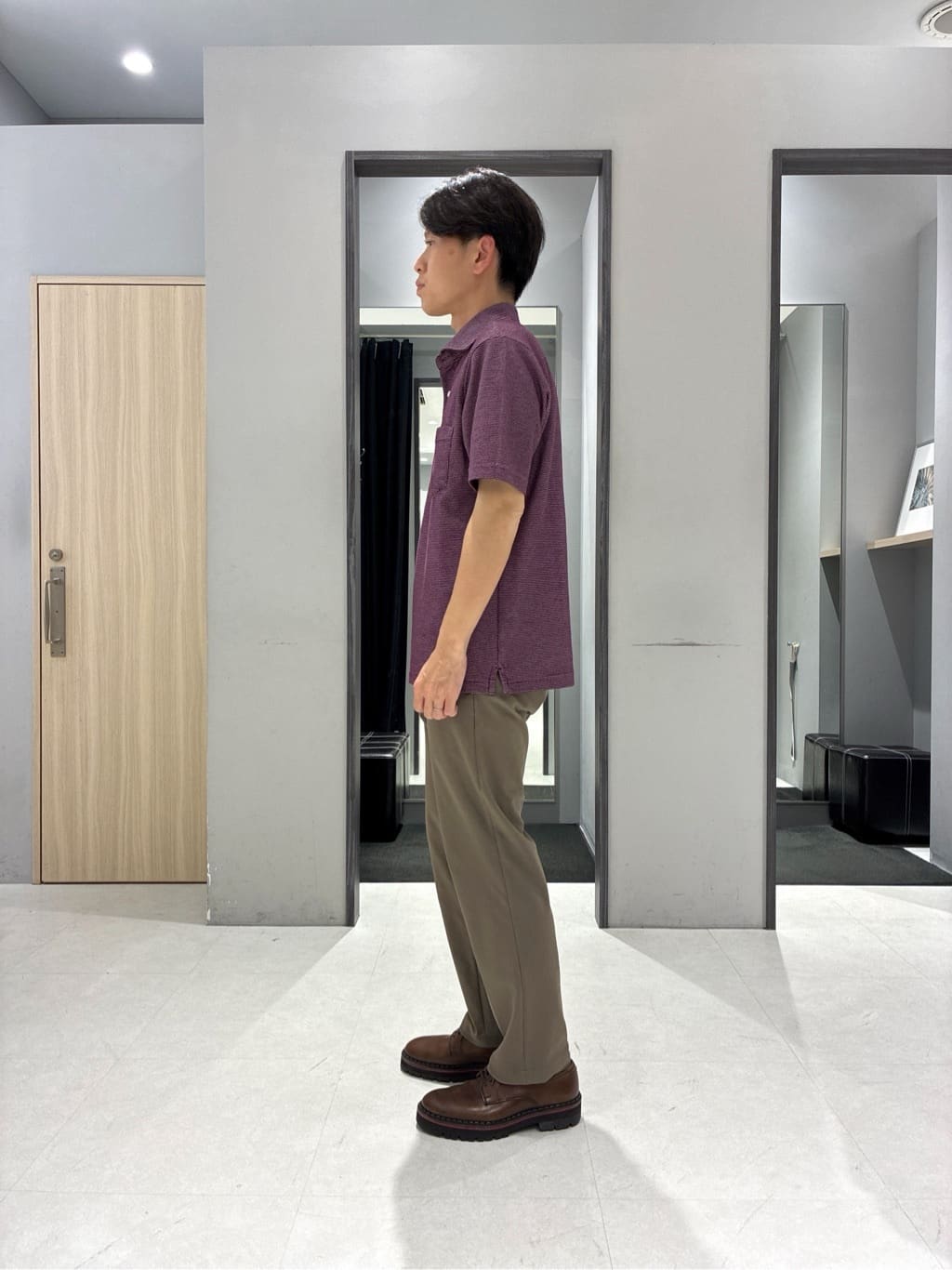 わいずみさんの「TAKEO KIKUCHI｜【抗菌防臭／9色5サイズ展開】ハニカムメランジ ポロシャツ」を使ったコーディネート
