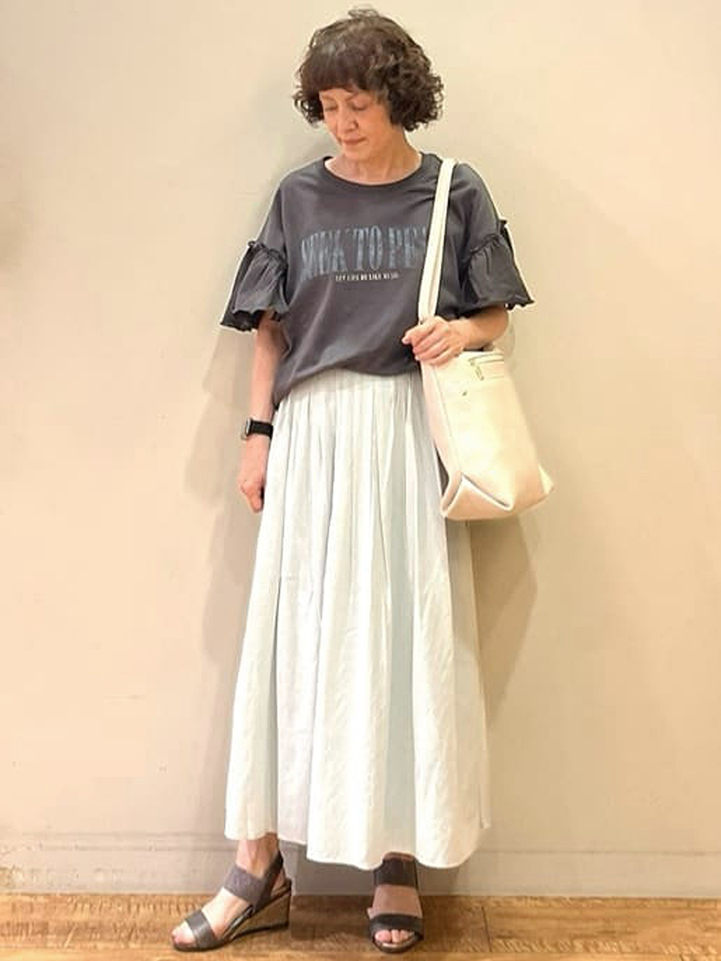 ☆ほしさんの「SHOO･LA･RUE｜◆【高レビュー/累計販売35万足突破】片手ではけるサンダル シューダル 25SS」を使ったコーディネート
