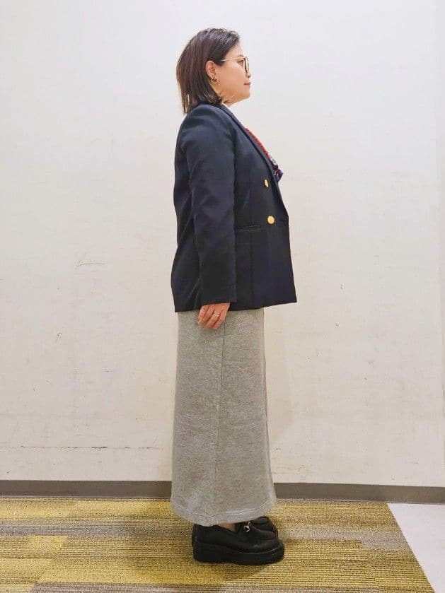 okayuさんの「THE SHOP TK｜◆【ONOFF活躍／セレモニー／通勤】CAVIAN Wブレストジャケット／洗える」を使ったコーディネート