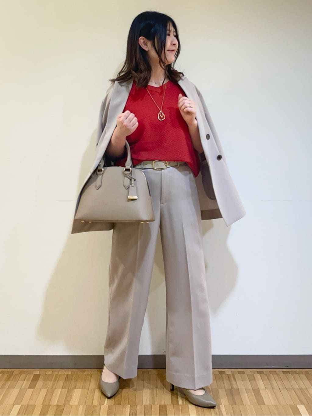 フナキさんの「UNTITLED｜◆【接触冷感/UV/セットアップ可能】ライトウェイト ワイドパンツ」を使ったコーディネート