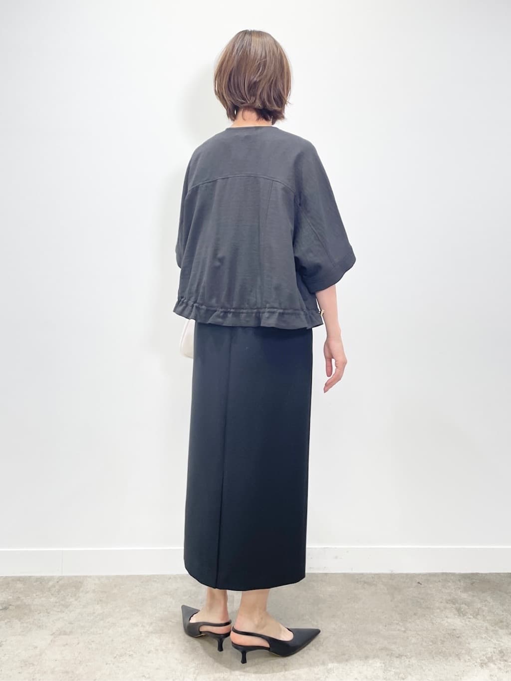 KAYOさんの「UNTITLED｜◆【SEADRAKE】ノーカラー半袖ブルゾン」を使ったコーディネート
