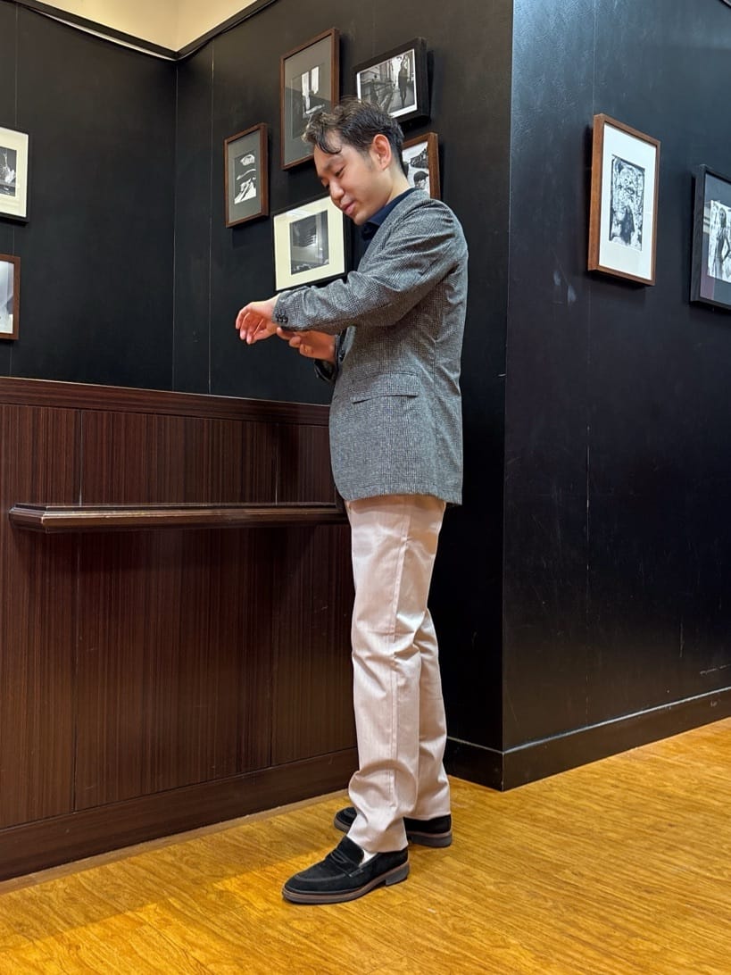 KEIさんの「TAKEO KIKUCHI｜【抗菌防臭】COOL DOTS（R）ドビープリント ジャケット」を使ったコーディネート