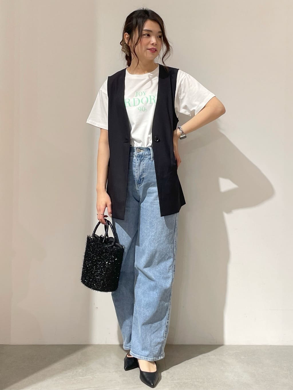 kanahoさんの「OPAQUE.CLIP｜◆フロッキーロゴTシャツ【洗濯機洗い可】」を使ったコーディネート