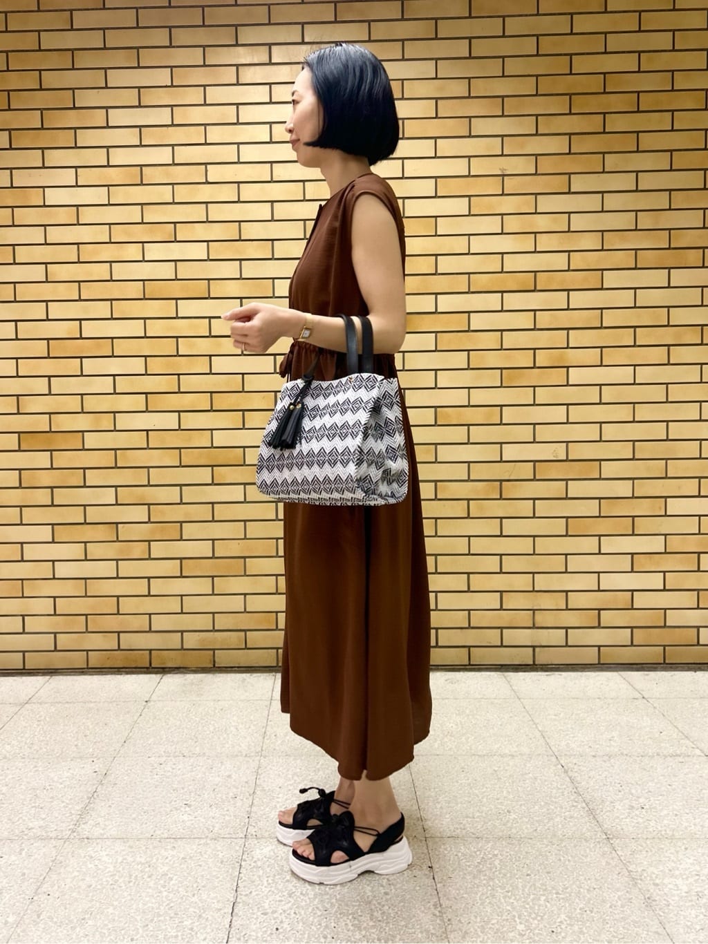 やまださんの「◆【接触冷感／吸水速乾／洗濯機OK】イージーケアドロストワンピース＜ラク服シリーズ＞」を使ったコーディネート