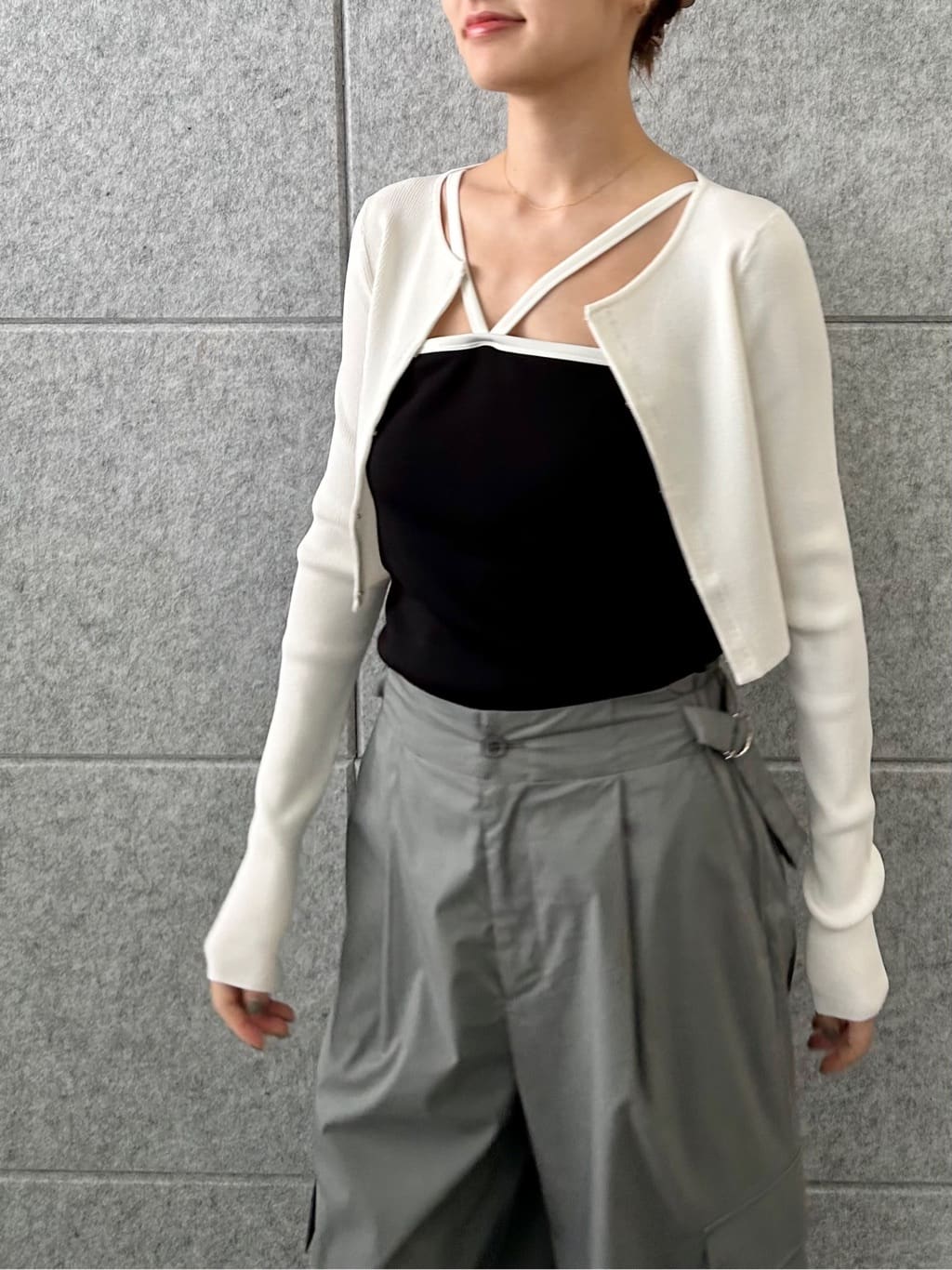 harunaさんの「CODE A｜【Cup-in】design cut camisole」を使ったコーディネート