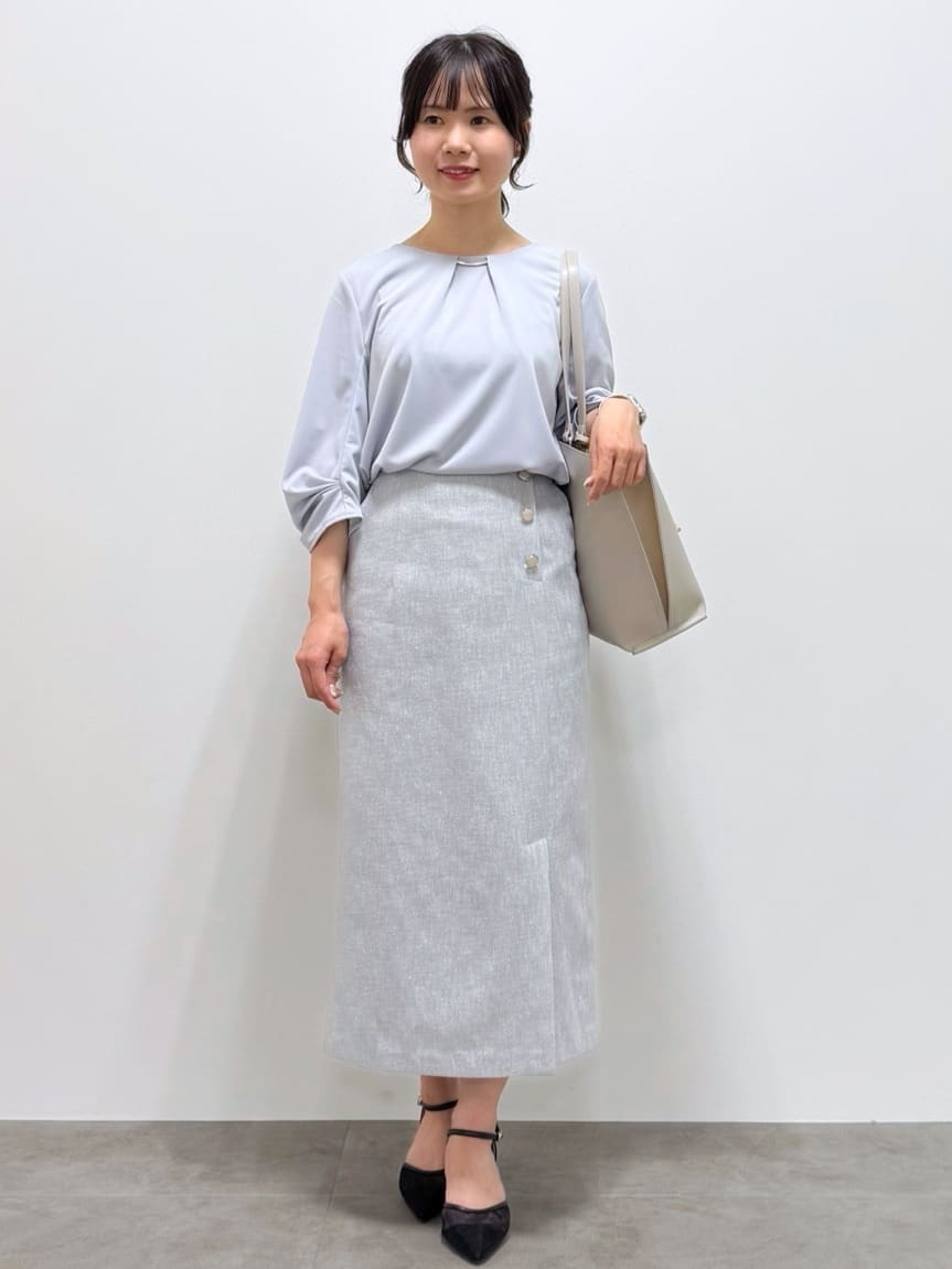kozuさんの「index｜麻調シアーダブルブレストテーラードジャケット【洗濯機洗い可】」を使ったコーディネート