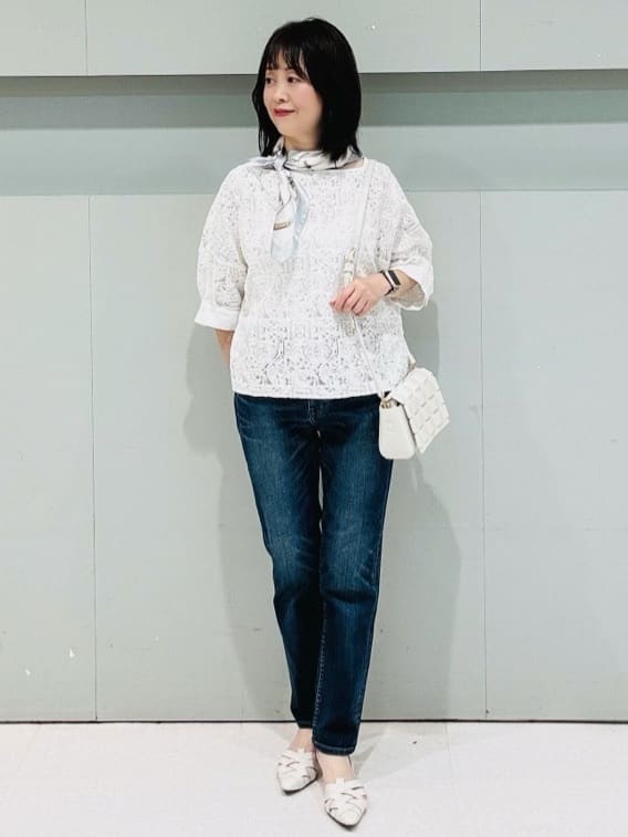 makiさんの「UNTITLED｜【Healthy DENIM&times;UNTITLED】別注 R Mrytle（リマートル）テーパードデニム」を使ったコーディネート
