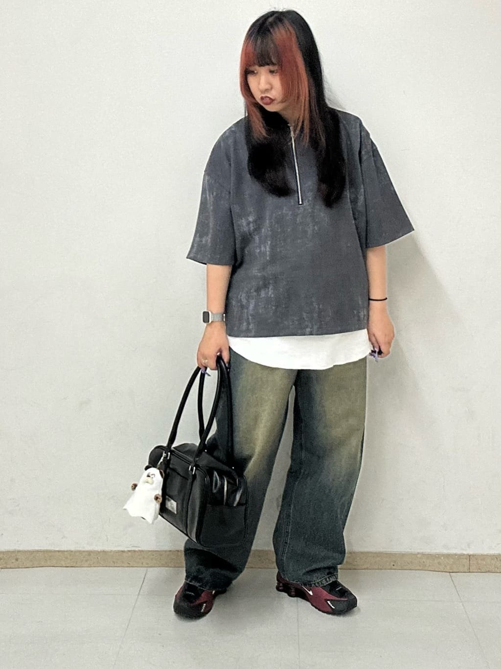 MANAさんの「tk.TAKEO KIKUCHI｜◆ヴィンテージライクハーフジップポロシャツ」を使ったコーディネート