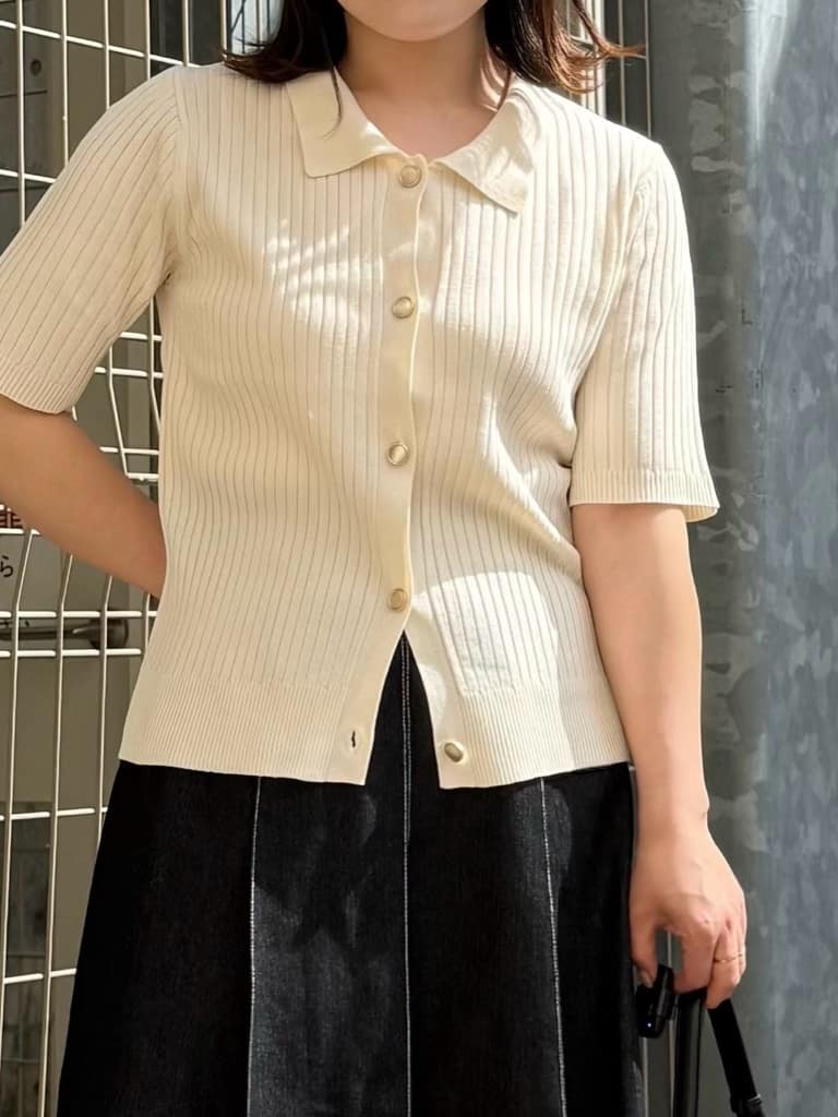 chさんの「THE SHOP TK｜シーズンレスで使える デニムタックスカート/洗える」を使ったコーディネート